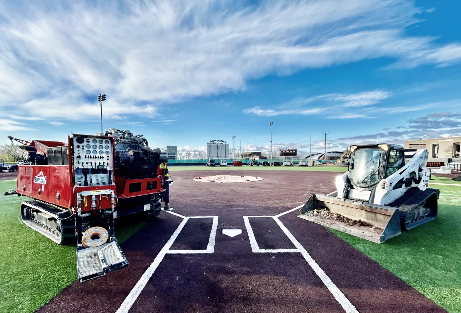 Sonic Drilling on Collegiate Athletic Field